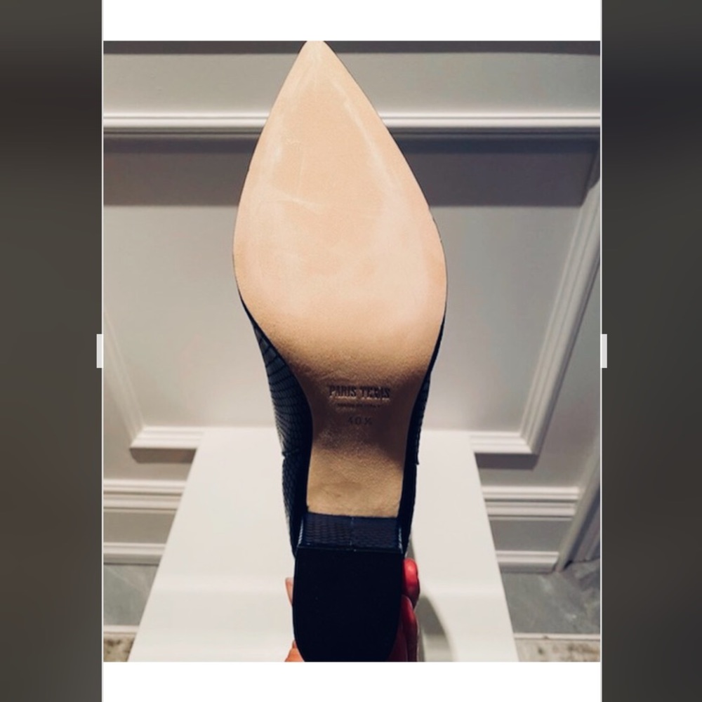 Brand new PARIS TEXAS Leather Heeled Knee-High Boots in Python Print - Picture 4 of 5